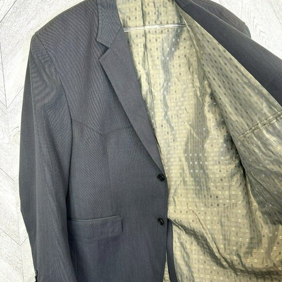 Vintage Dallas Pantofino Blazer Jacket Mens Size 42R Western Sport Coat Gray - Picture 8 of 10